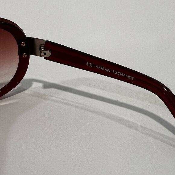 NWOT Armani Exchange Oversized Wrap Aviator Sunglasses Brown / Pink - Picture 10 of 10
